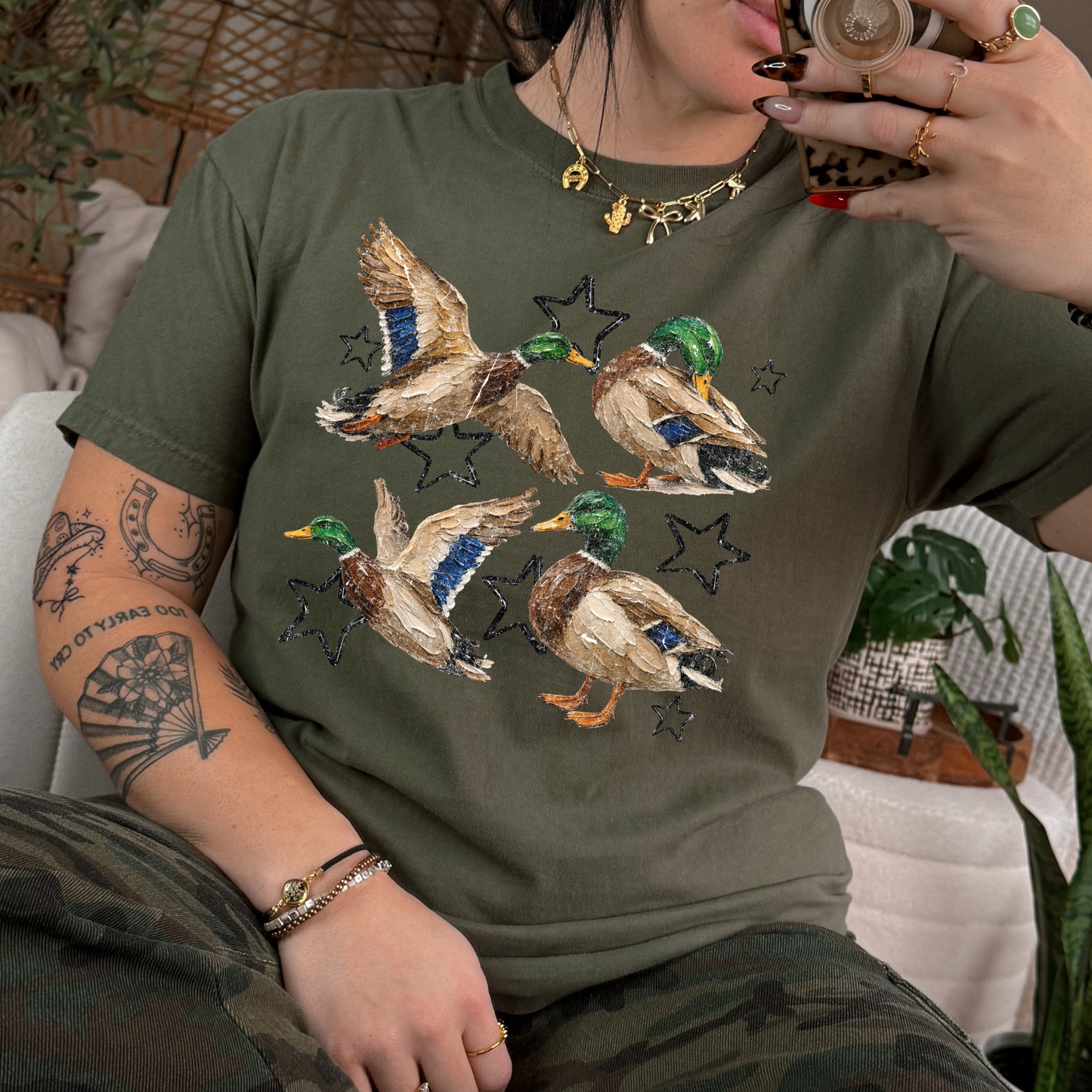Mallard Duck & Stars-TPT