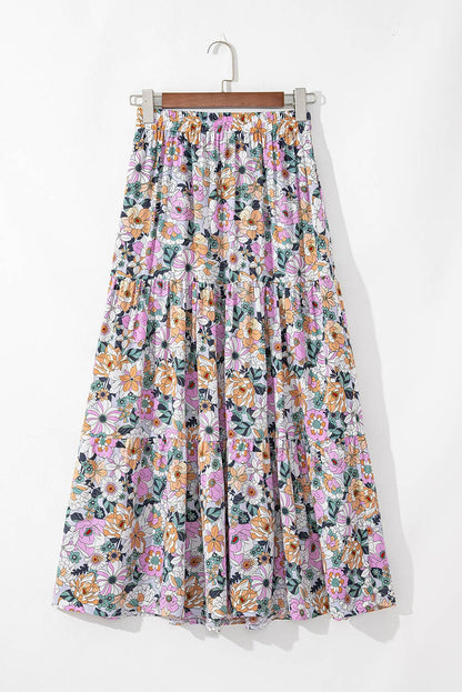 Bohemian Floral Maxi Skirt