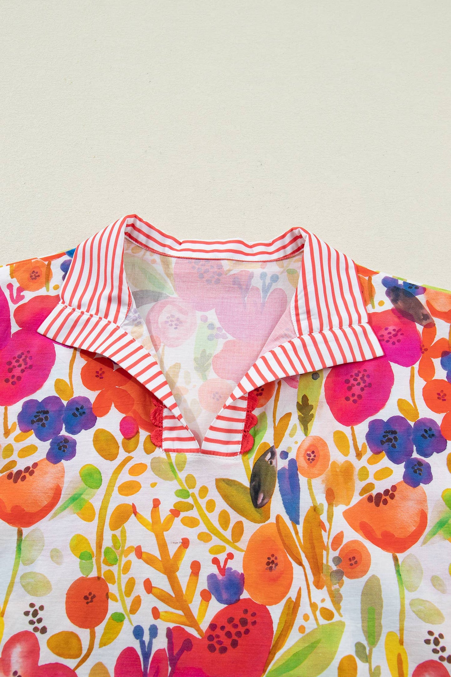 Striped Floral Blouse-TPT