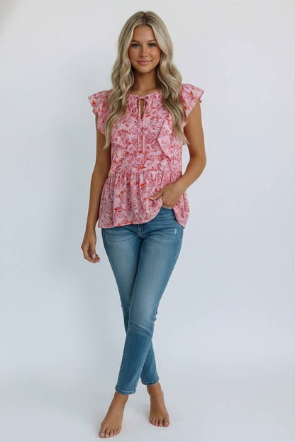 Babydoll Floral Blouse-TPT
