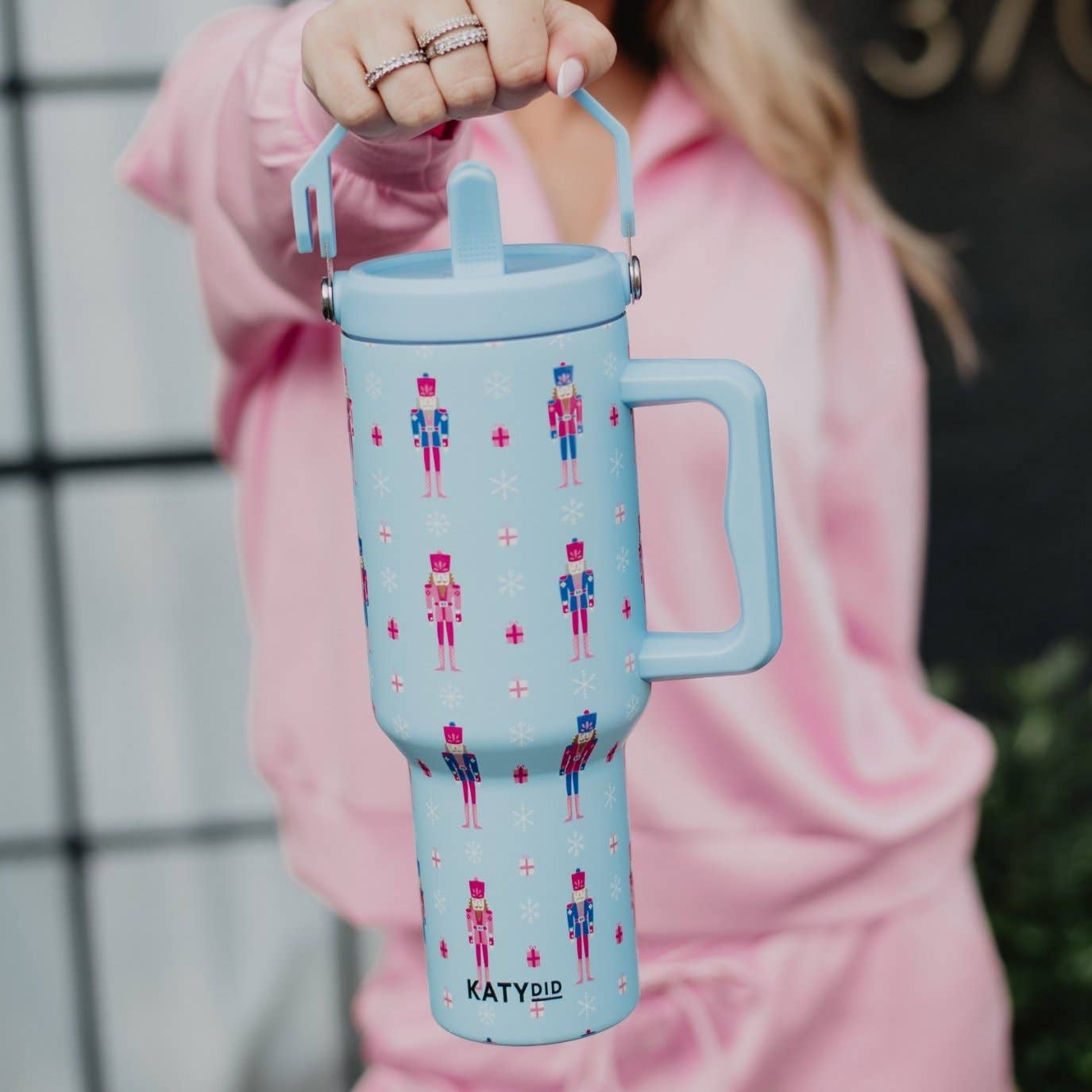 Katydid - Nutcracker Light Blue Christmas Wholesale Tumbler Cup