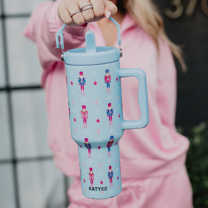 Katydid - Nutcracker Light Blue Christmas Wholesale Tumbler Cup
