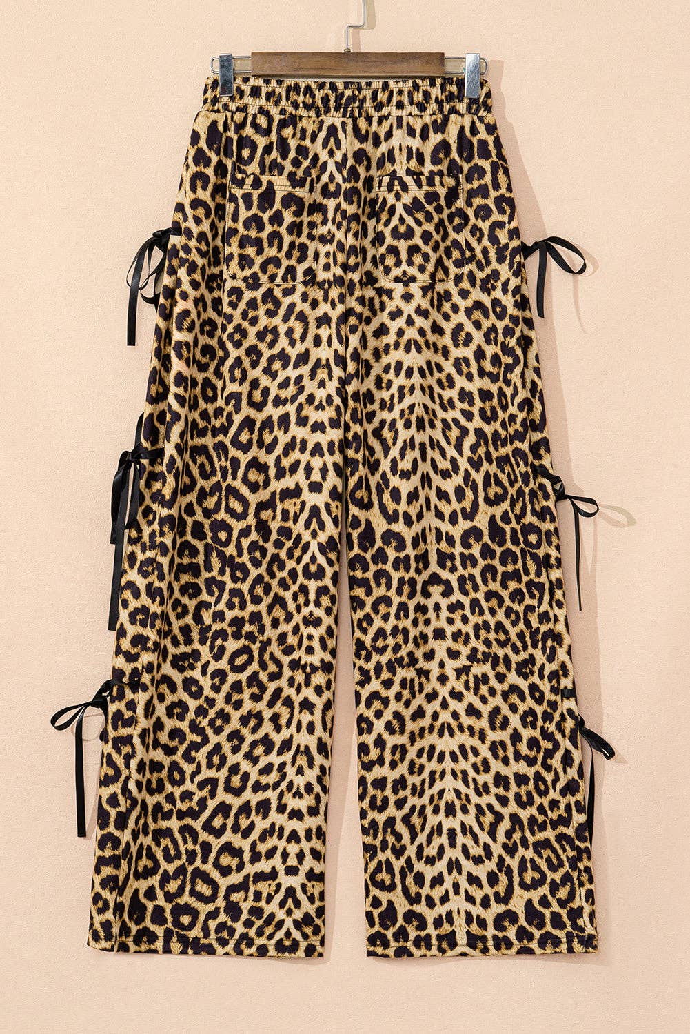 PRETTY BASH - Leopard Bow Tie Summer Pants