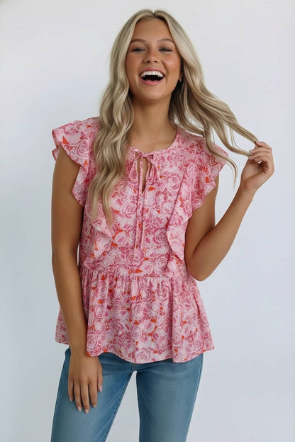 Babydoll Floral Blouse-TPT