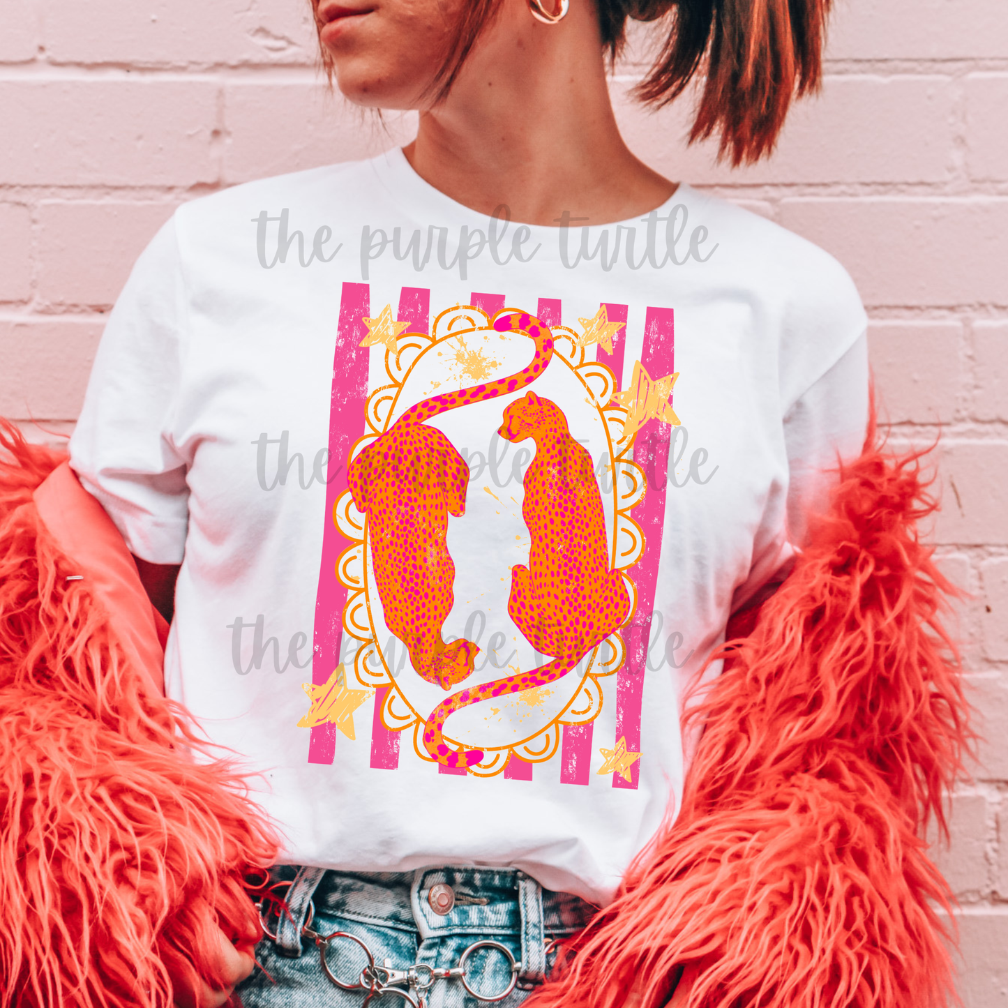 Yin&Yang Cheeah Graphic Tee- Comfort Colors