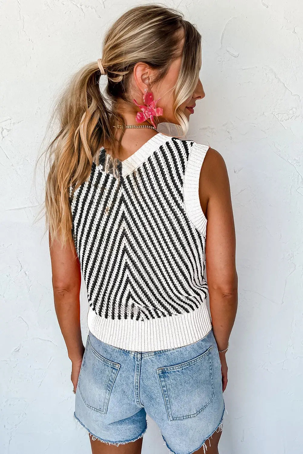 2 Tone Knit VNeck-TPT