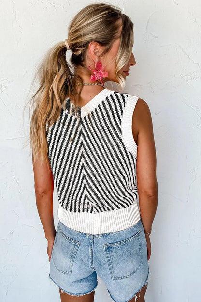 2 Tone Knit VNeck-TPT