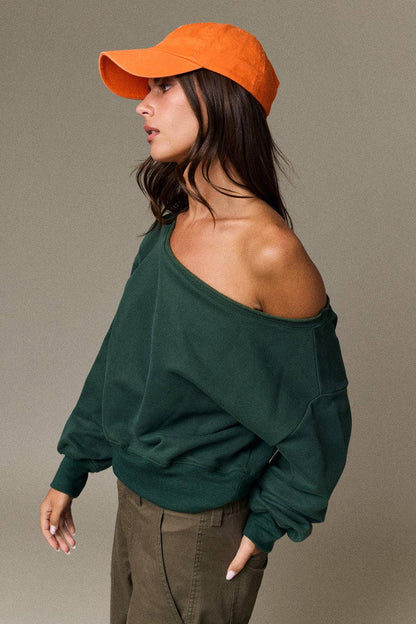 Off Shoulder Sweatshirt-TPT