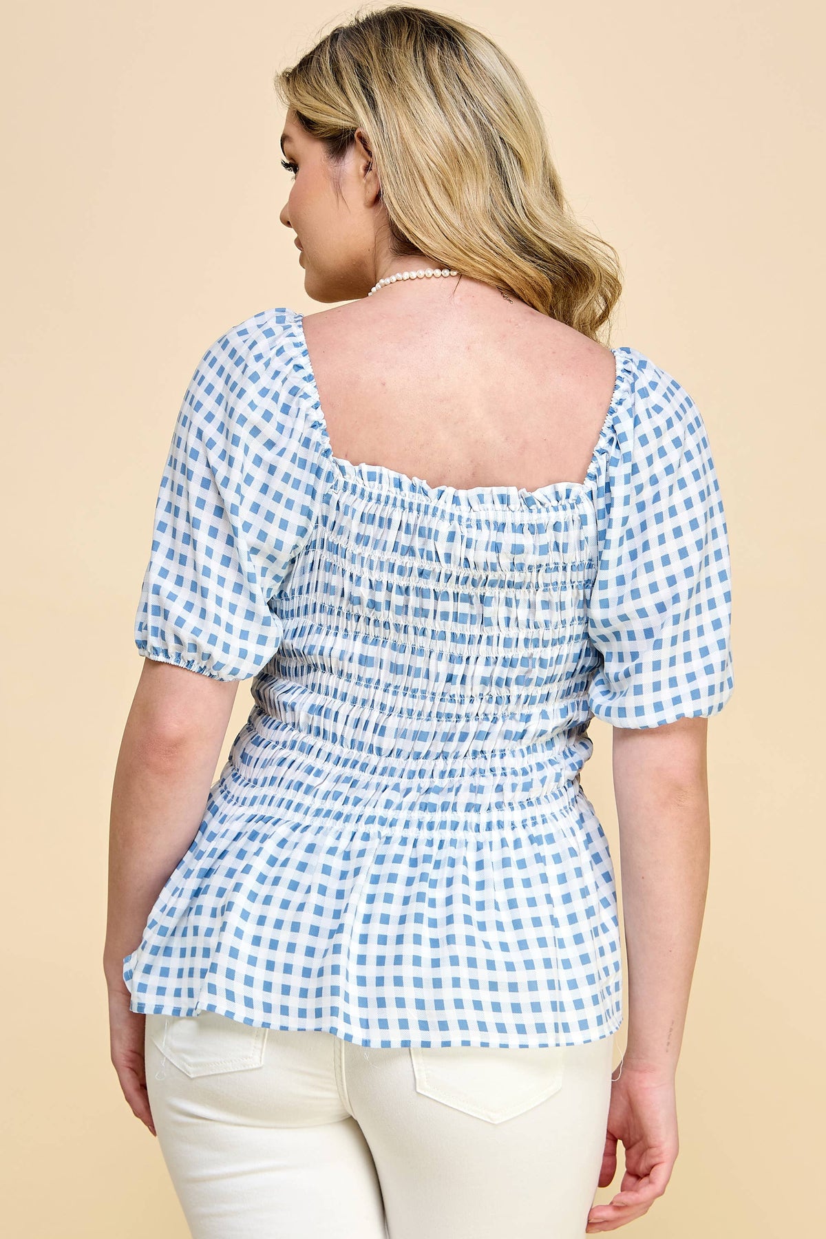 Puff Sleeve Smock Top-TPT
