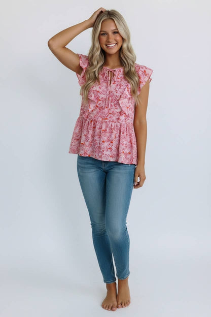 Babydoll Floral Blouse-TPT
