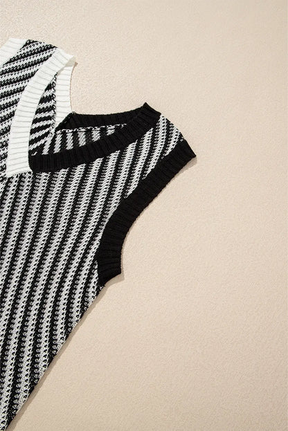 2 Tone Knit VNeck-TPT