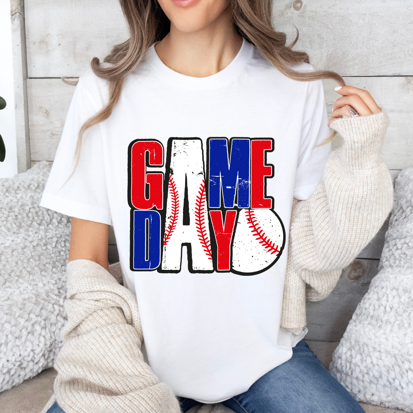 Bella Canvas Black Heather Baseball Game Day T-Shirt