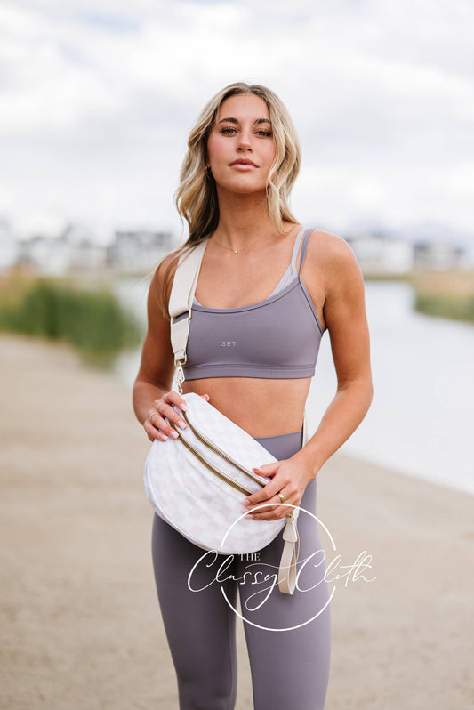 The Classy Cloth WS - Farah Fanny Bum Bag - Beige Checkered RTS