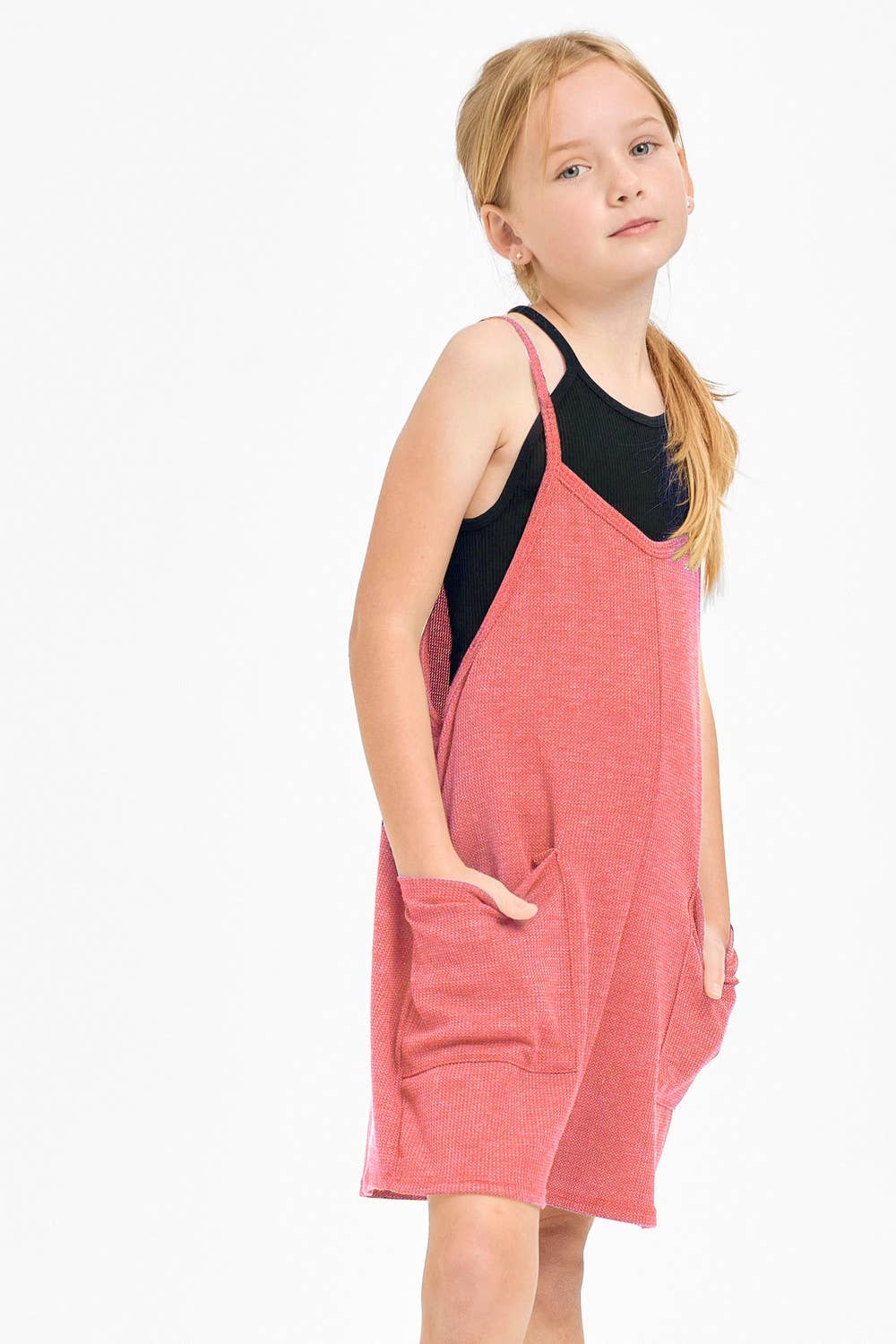 Good Girl - Two Pocket Thermo Overall Romper / Onesie
