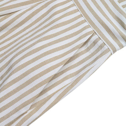 Striped Halter Romper-TPT