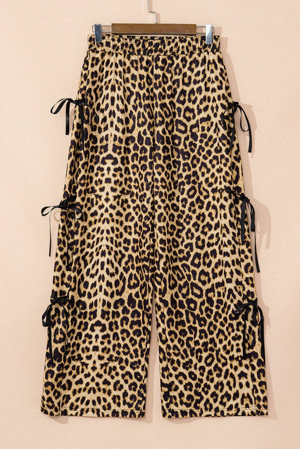 PRETTY BASH - Leopard Bow Tie Summer Pants