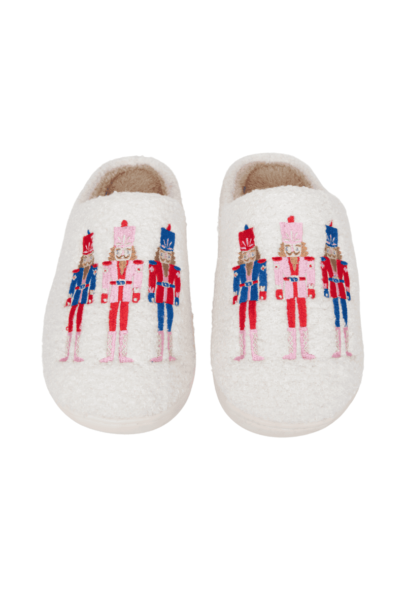 Katydid - Nutcrackers Christmas Holiday Sherpa Slippers