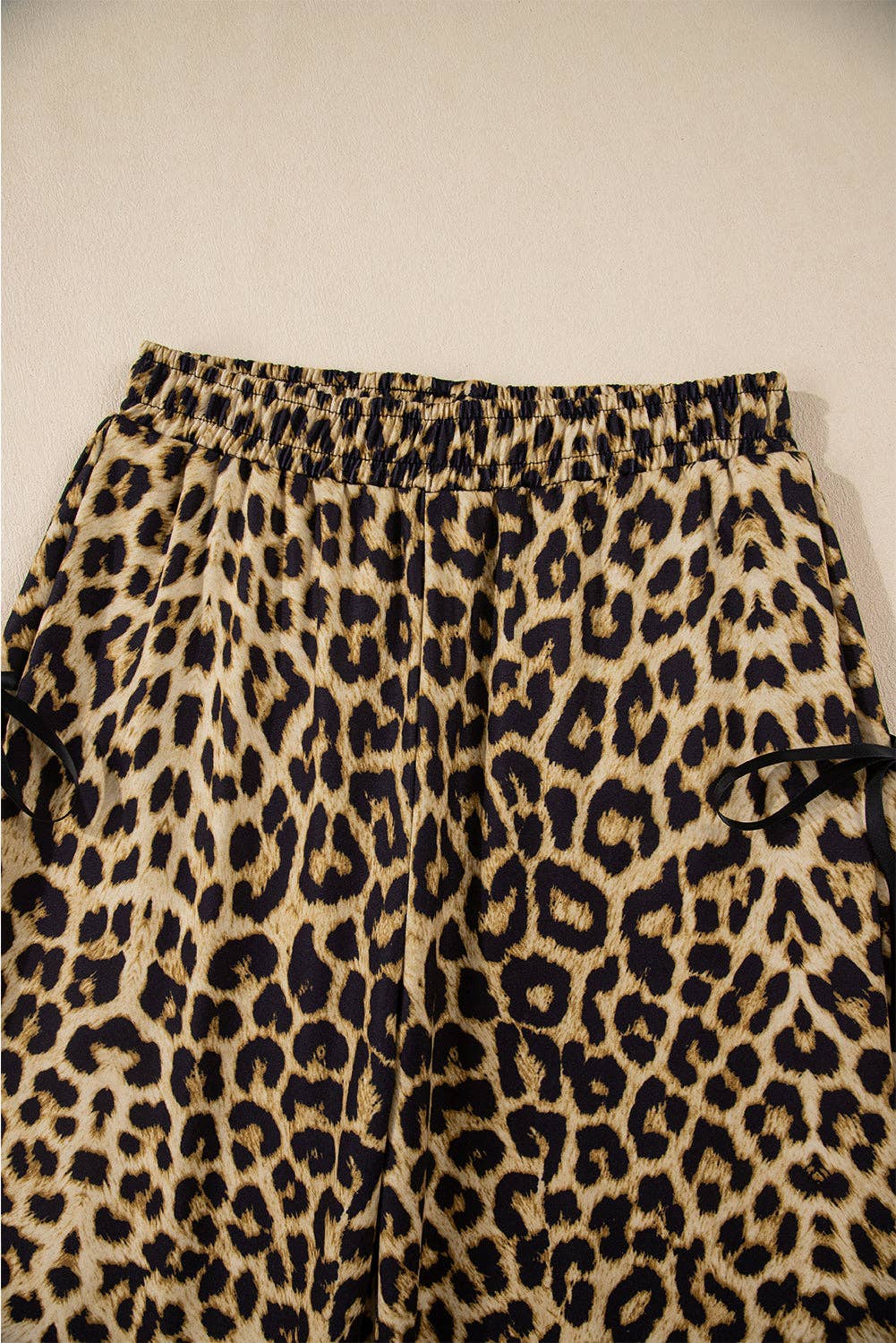 PRETTY BASH - Leopard Bow Tie Summer Pants