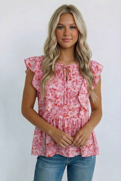 Babydoll Floral Blouse-TPT