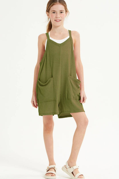 Good Girl - Two Pocket Thermo Overall Romper / Onesie