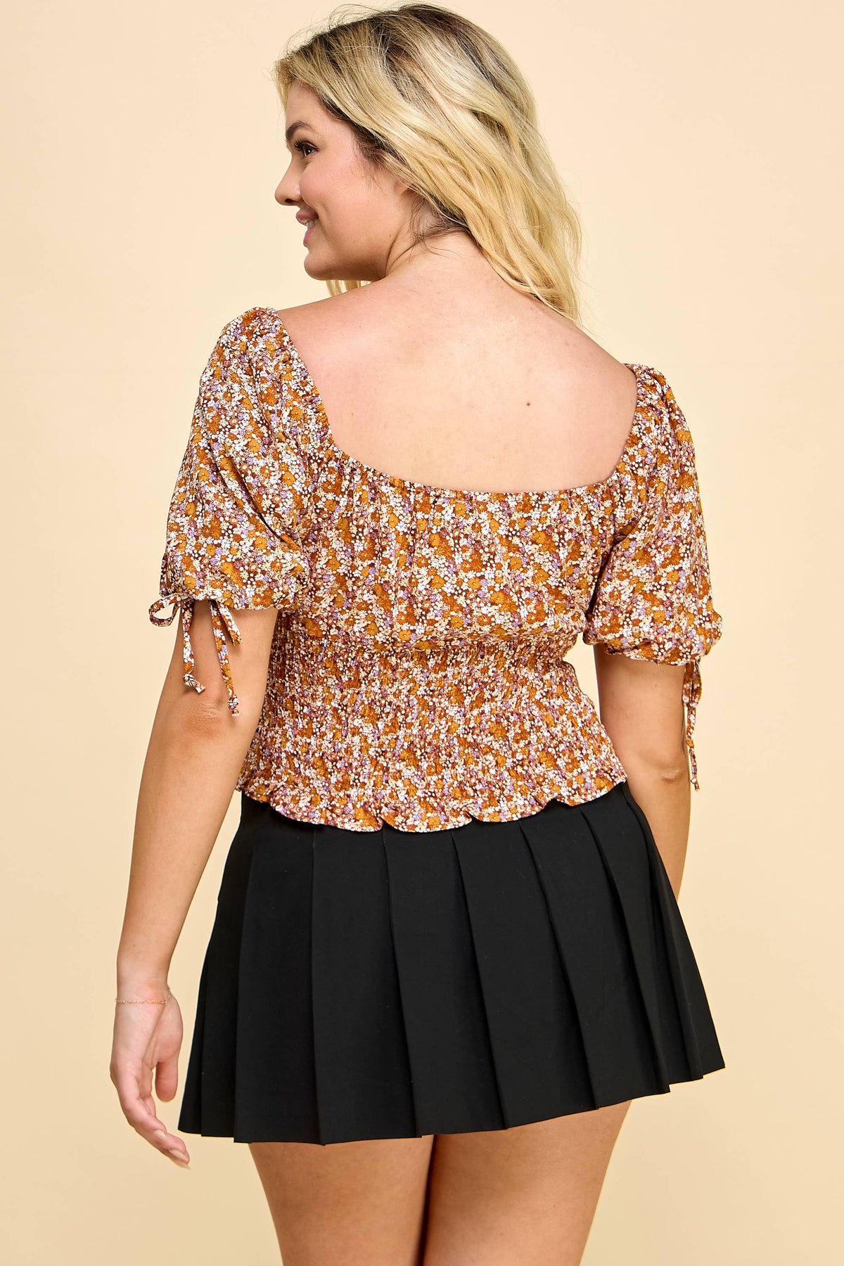 Smocked Floral Top-TPT
