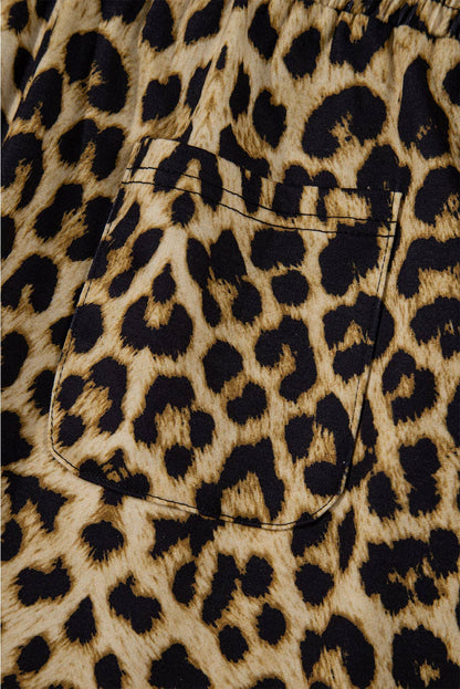 PRETTY BASH - Leopard Bow Tie Summer Pants