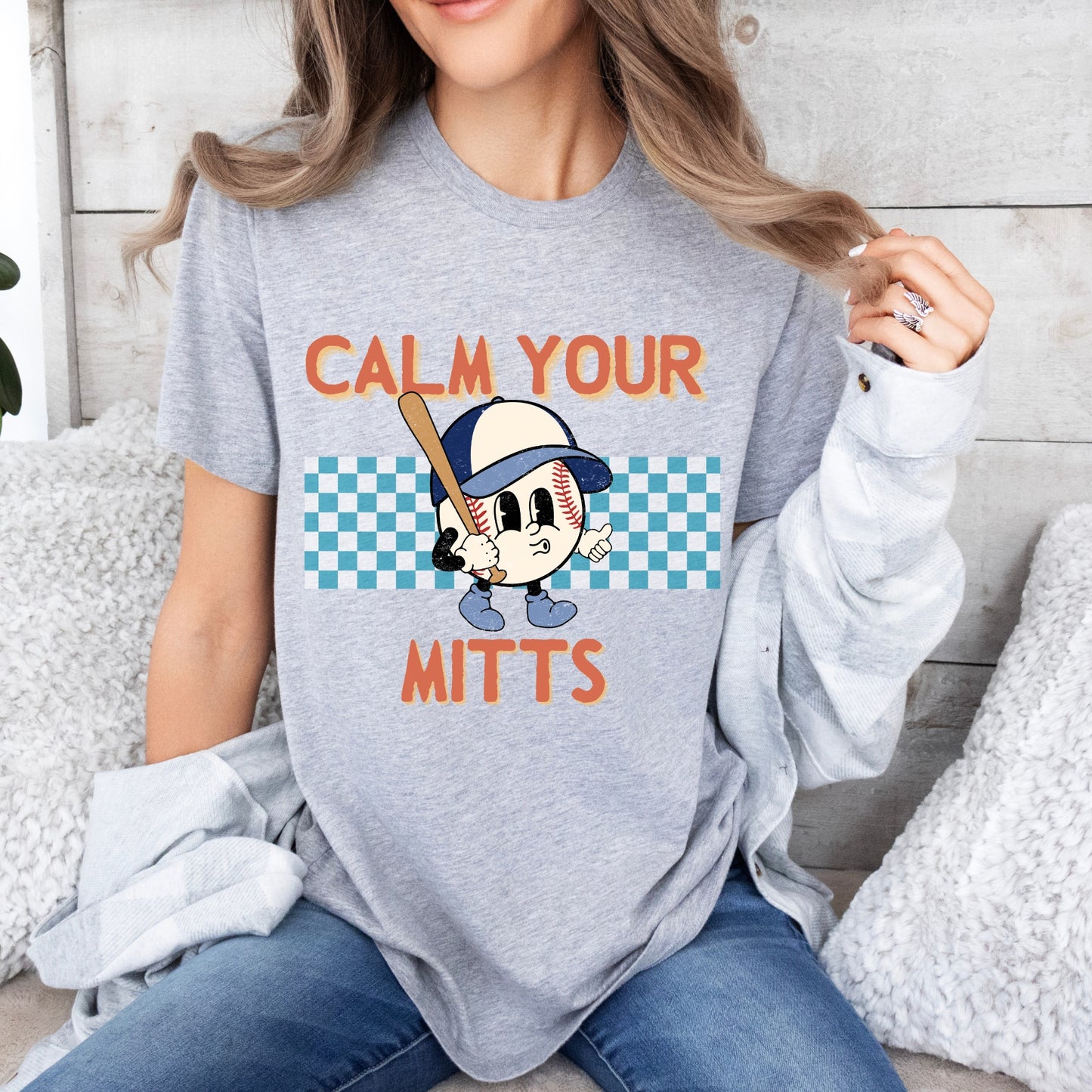 Calm Your Mitts Baseball T-Shirt