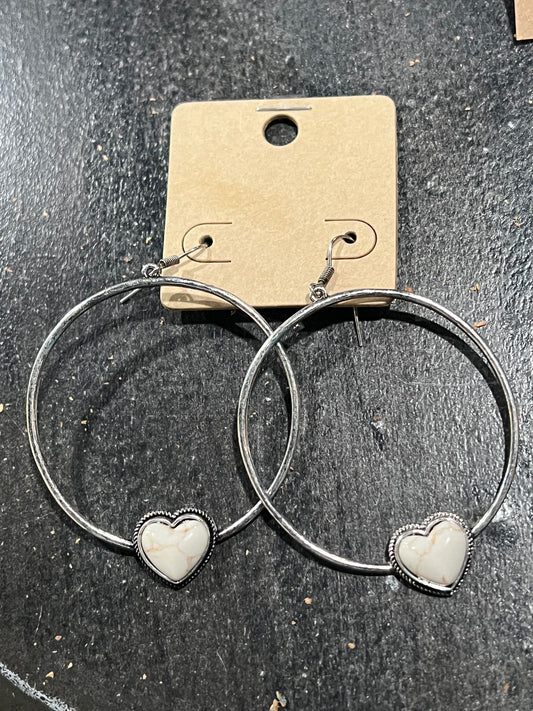 Heart silver Hoops-TPT