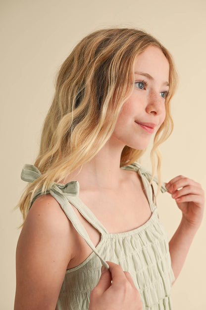heart and arrow - TWEEN KIDS GIRLS SLEEVELESS TIERED TOP (7-14)