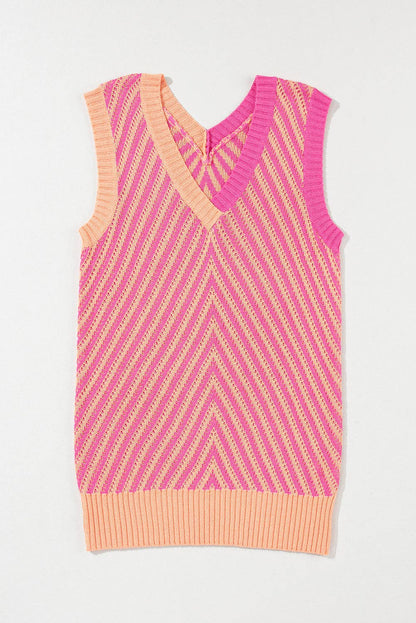 2 Tone Knit VNeck-TPT