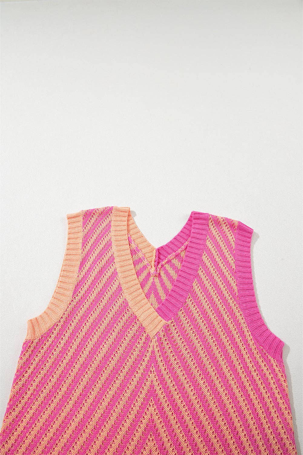 2 Tone Knit VNeck-TPT
