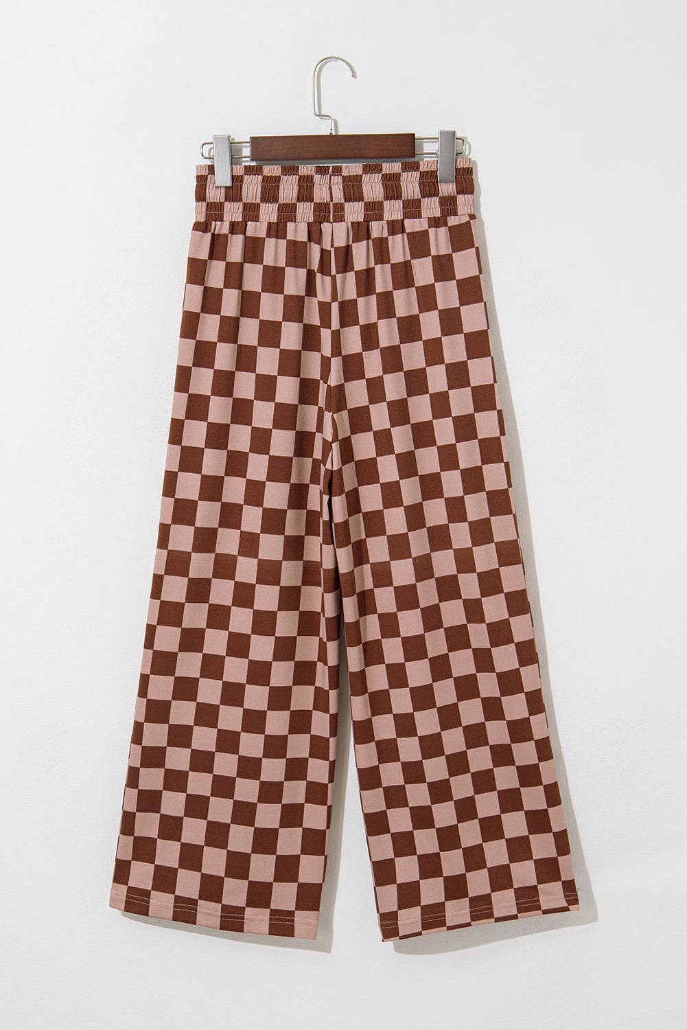 PRETTY BASH - Checker Elastic High Waist Summer Pants