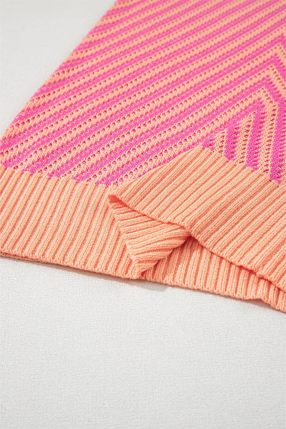 2 Tone Knit VNeck-TPT